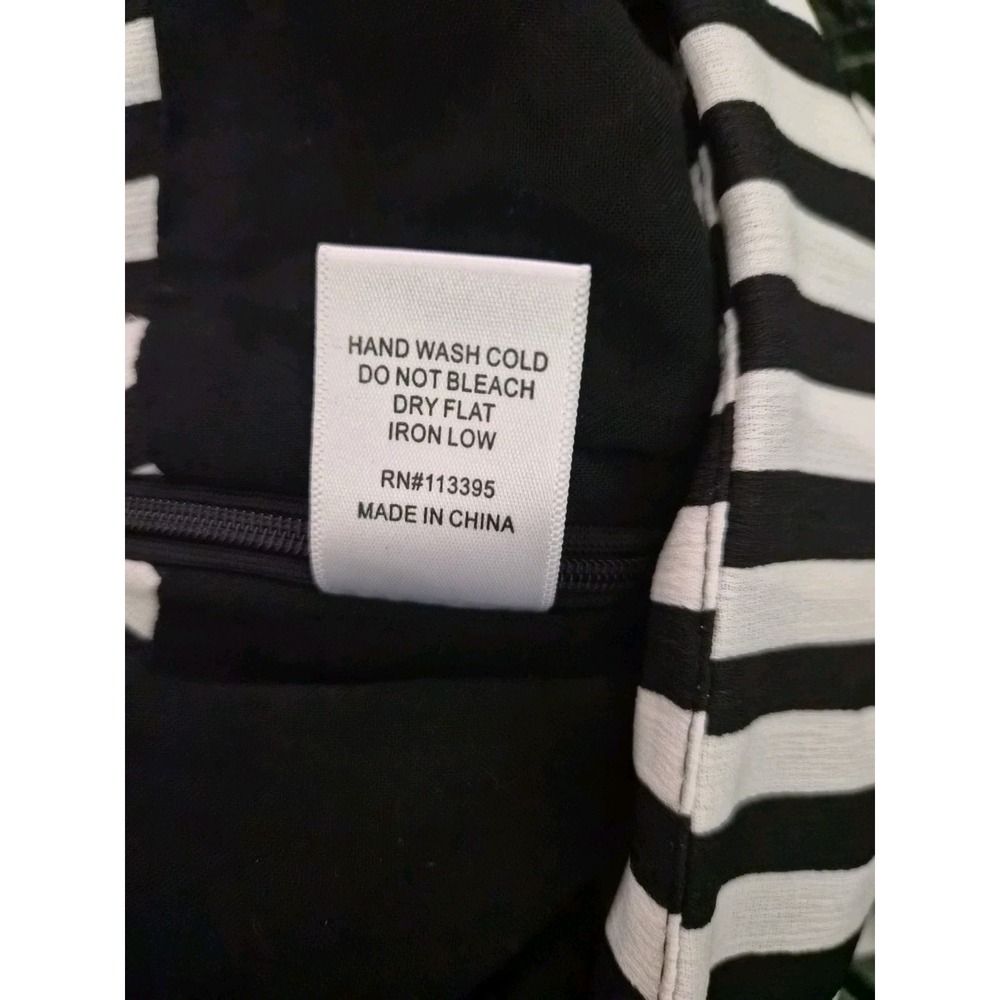 Ark & Co Split Front Culotte Pants Small NWT Black White Striped Wide Leg S - Picture 7 of 7